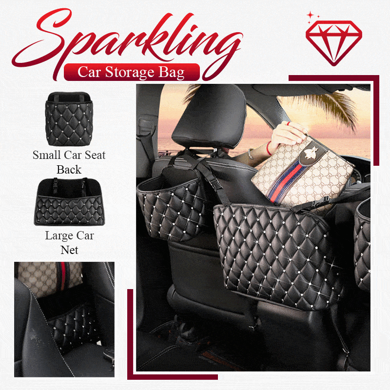 Sparkling Car Net Storage Bag
