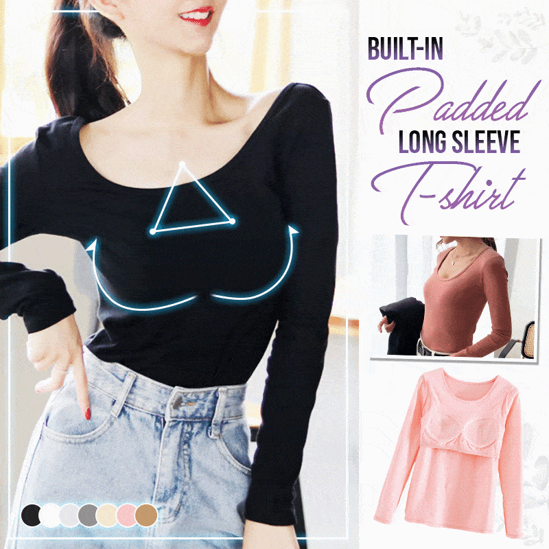 Built-in Padded Long Sleeve T-Shirt