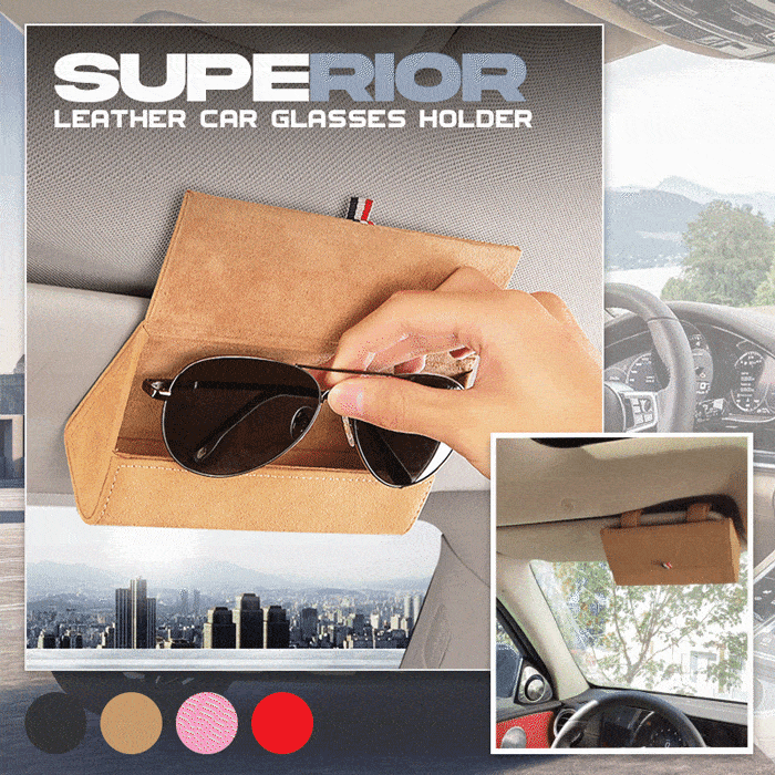Superior Leather Car Glasses Holder