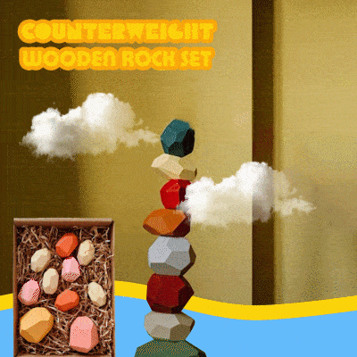 Counterweight Wooden rock set