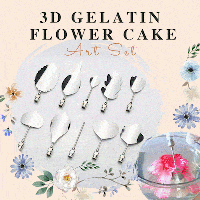3D Gelatin Flower Cake Art Set