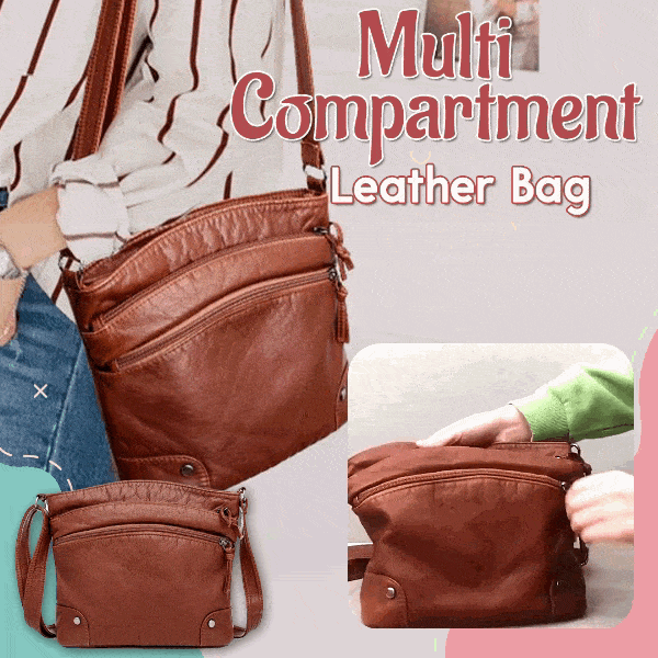 Multi-Compartment Leather Bag