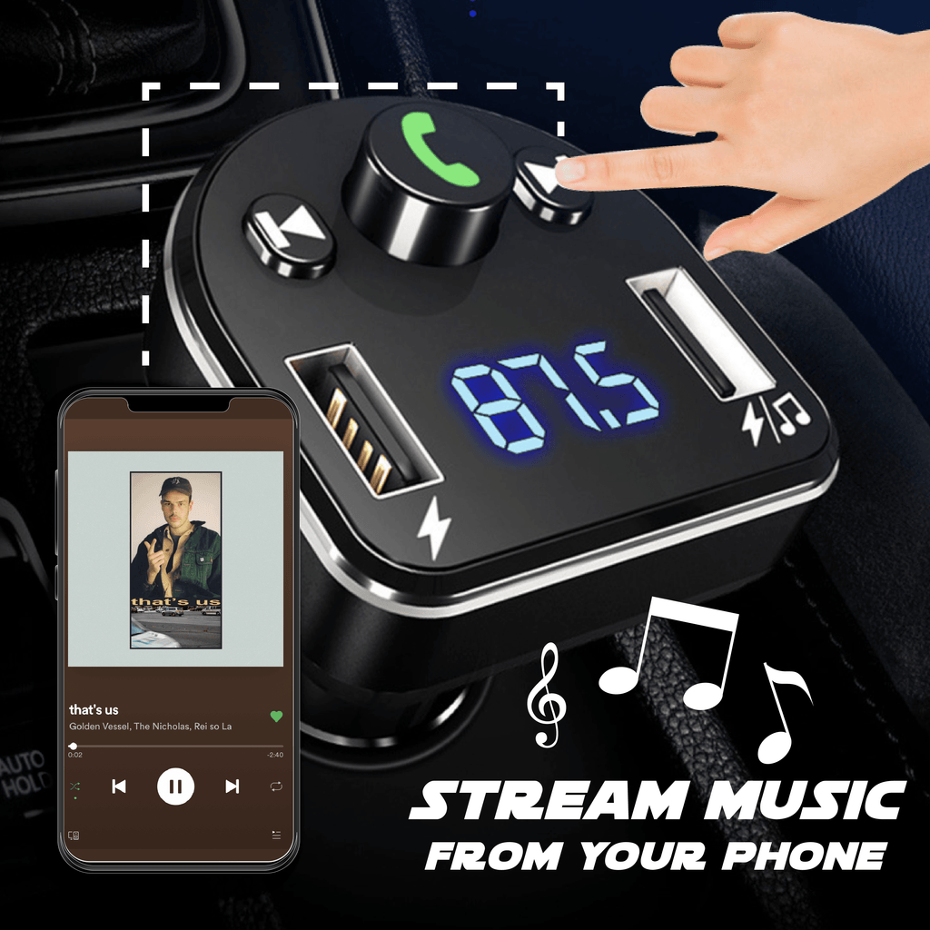 Car Bluetooth to FM Transmitter Music Player