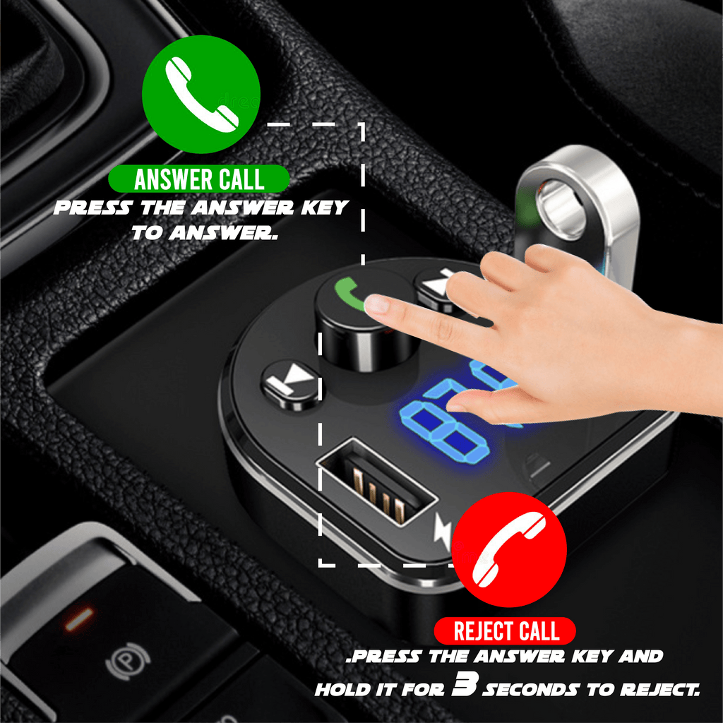 Car Bluetooth to FM Transmitter Music Player