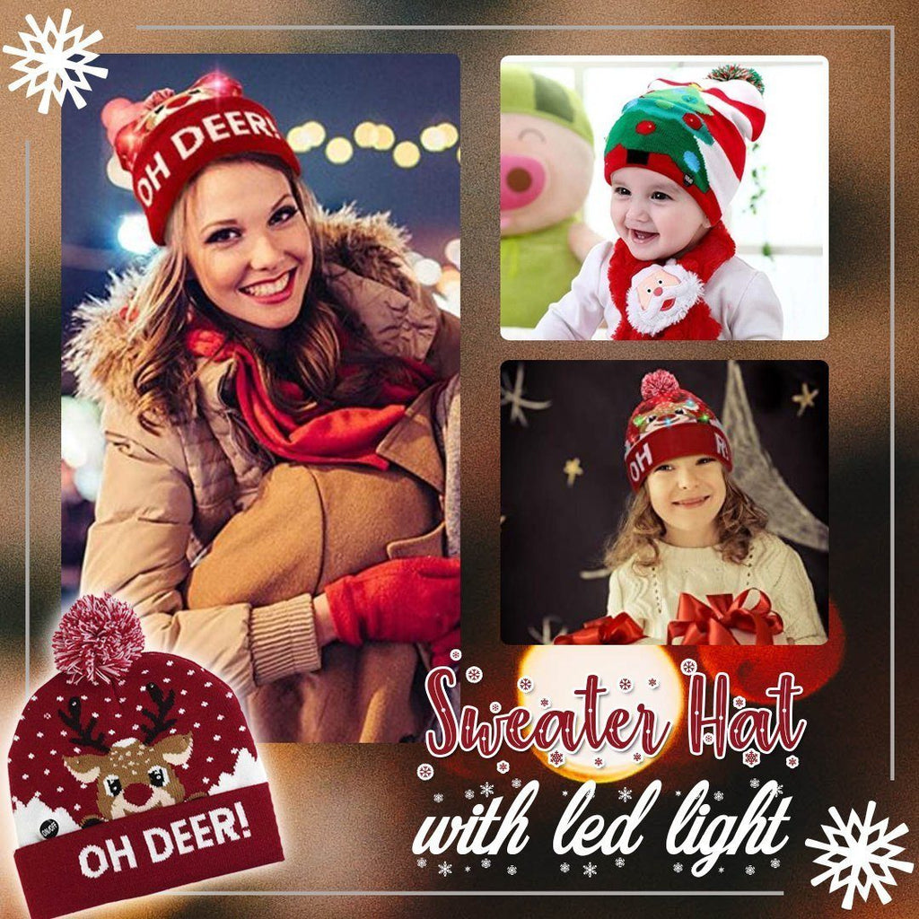 Xmas LED Ugly Sweater Hats