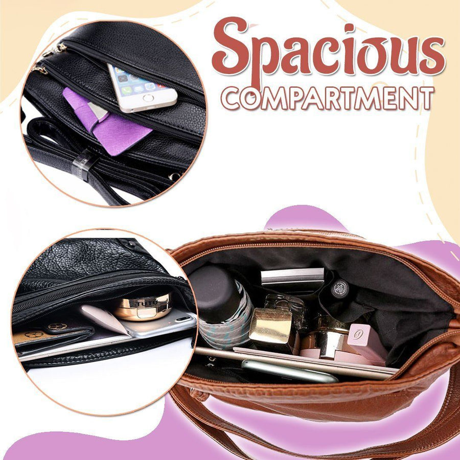Multi-Compartment Leather Bag