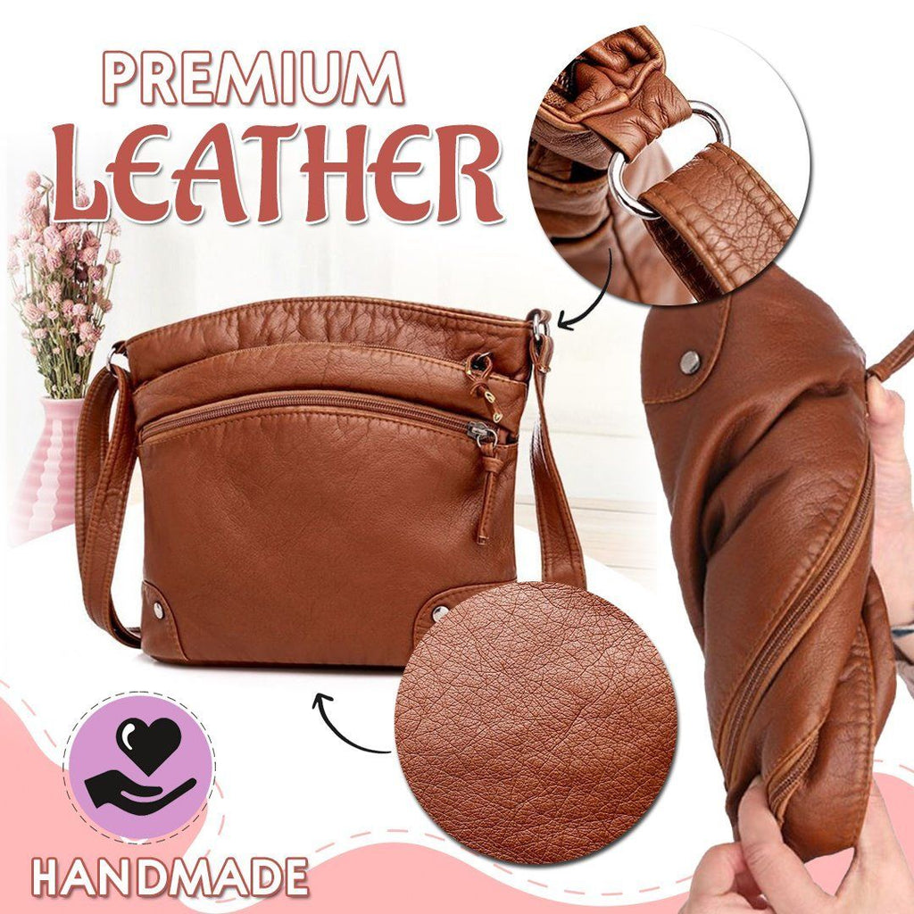 Multi-Compartment Leather Bag