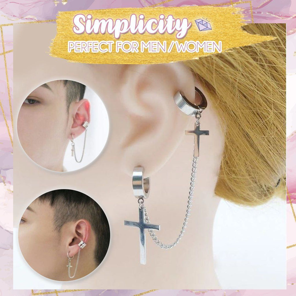 Stunning One-Piece Drop Earring Cuff