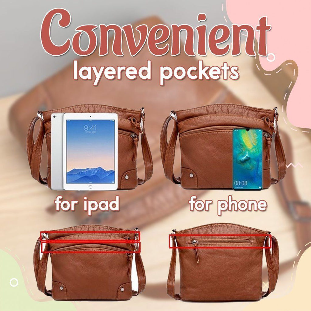 Multi-Compartment Leather Bag