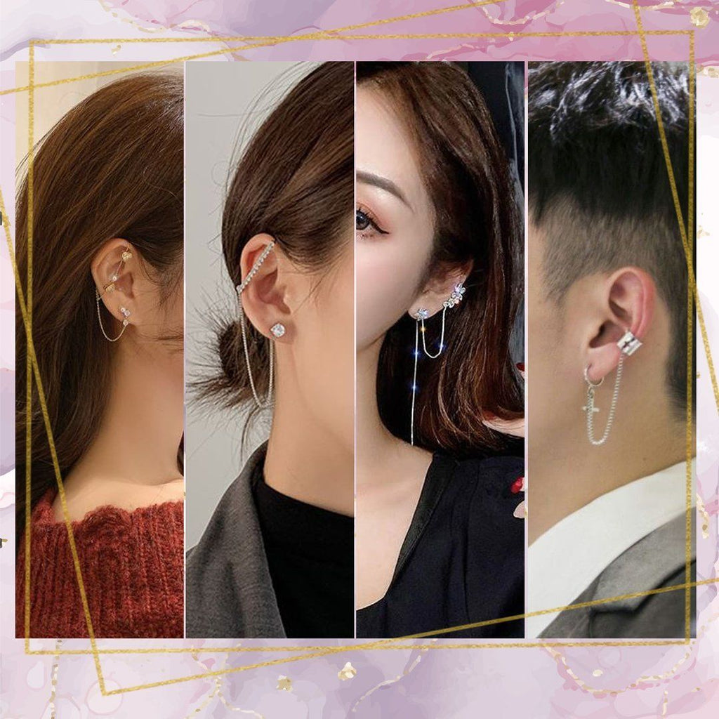 Stunning One-Piece Drop Earring Cuff