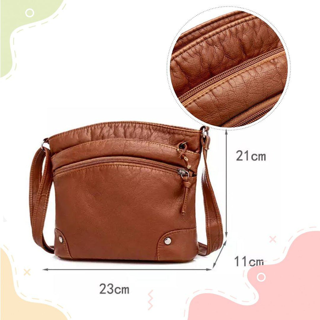 Multi-Compartment Leather Bag