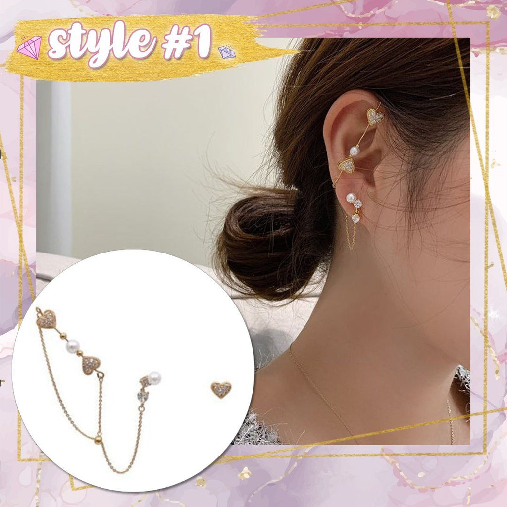 Stunning One-Piece Drop Earring Cuff