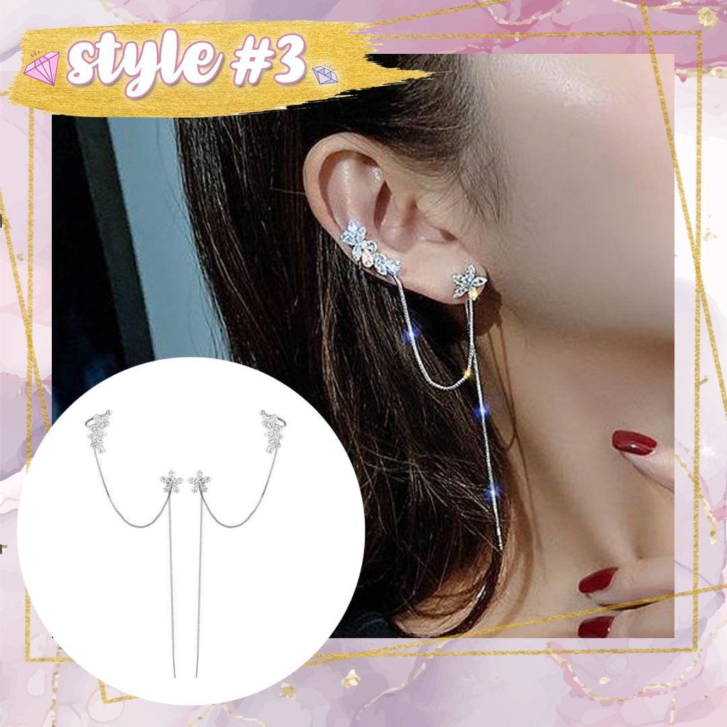 Stunning One-Piece Drop Earring Cuff
