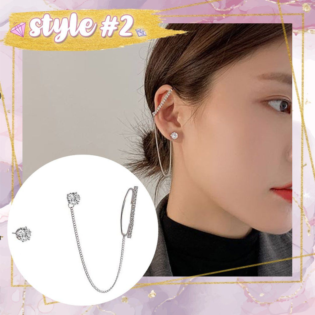 Stunning One-Piece Drop Earring Cuff