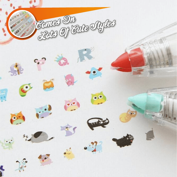 Cartoon Decorative Tape Pen