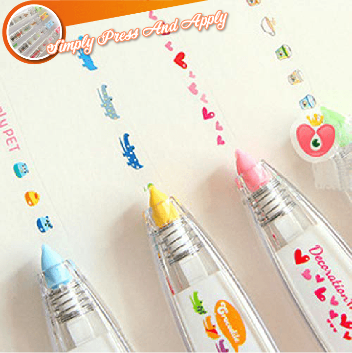 Cartoon Decorative Tape Pen