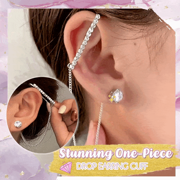 Stunning One-Piece Drop Earring Cuff