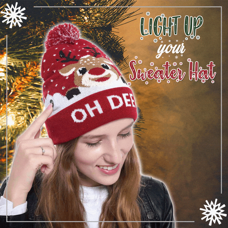 Xmas LED Ugly Sweater Hats