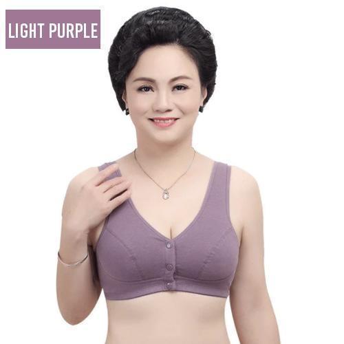 Front Button Wireless Gathering Bra