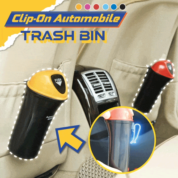 Clip-On Automobile Trash Bin