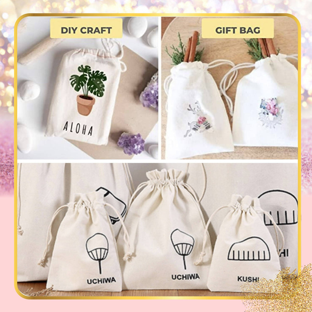 Reusable Crafts Storage Drawstring Bag