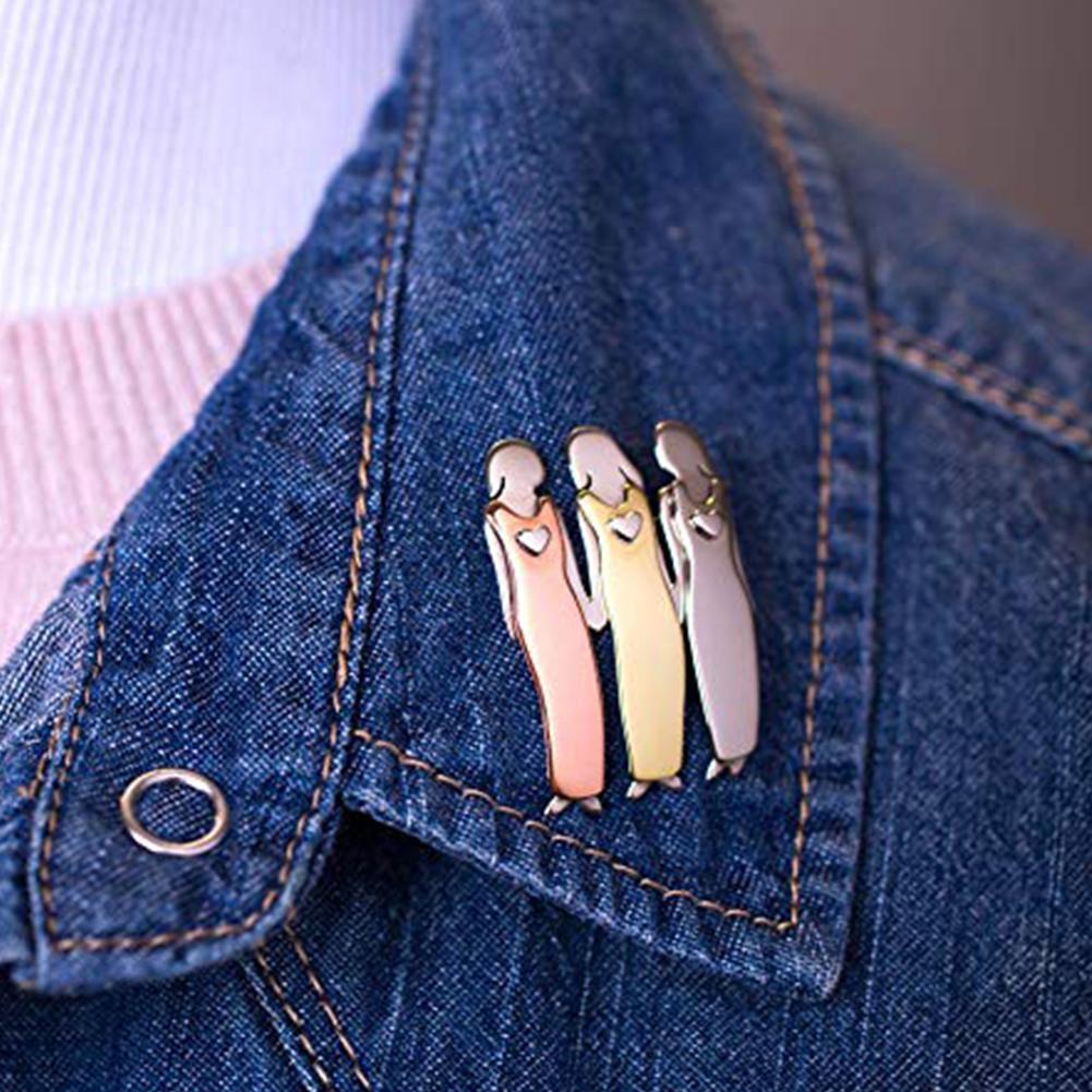 Sisterhood Tri-Color Brooch
