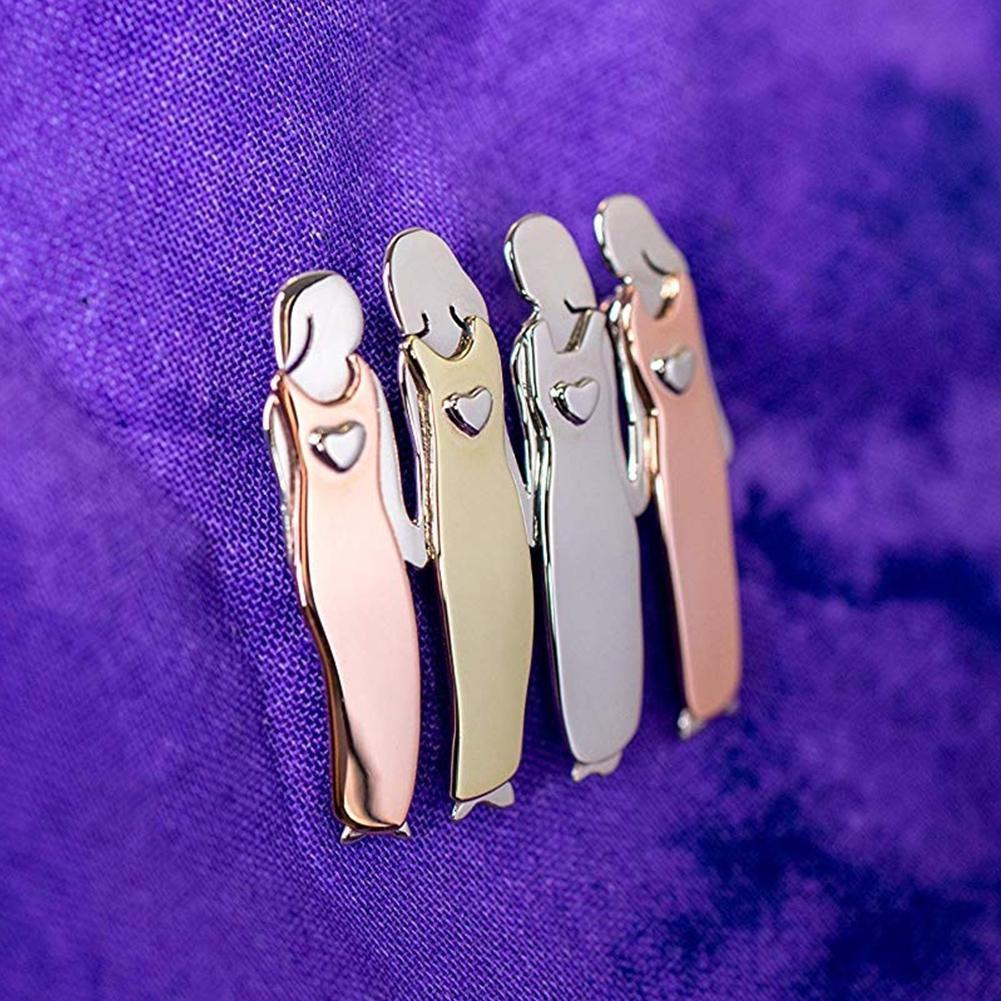 Sisterhood Tri-Color Brooch