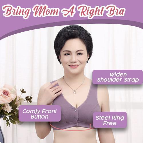 Front Button Wireless Gathering Bra