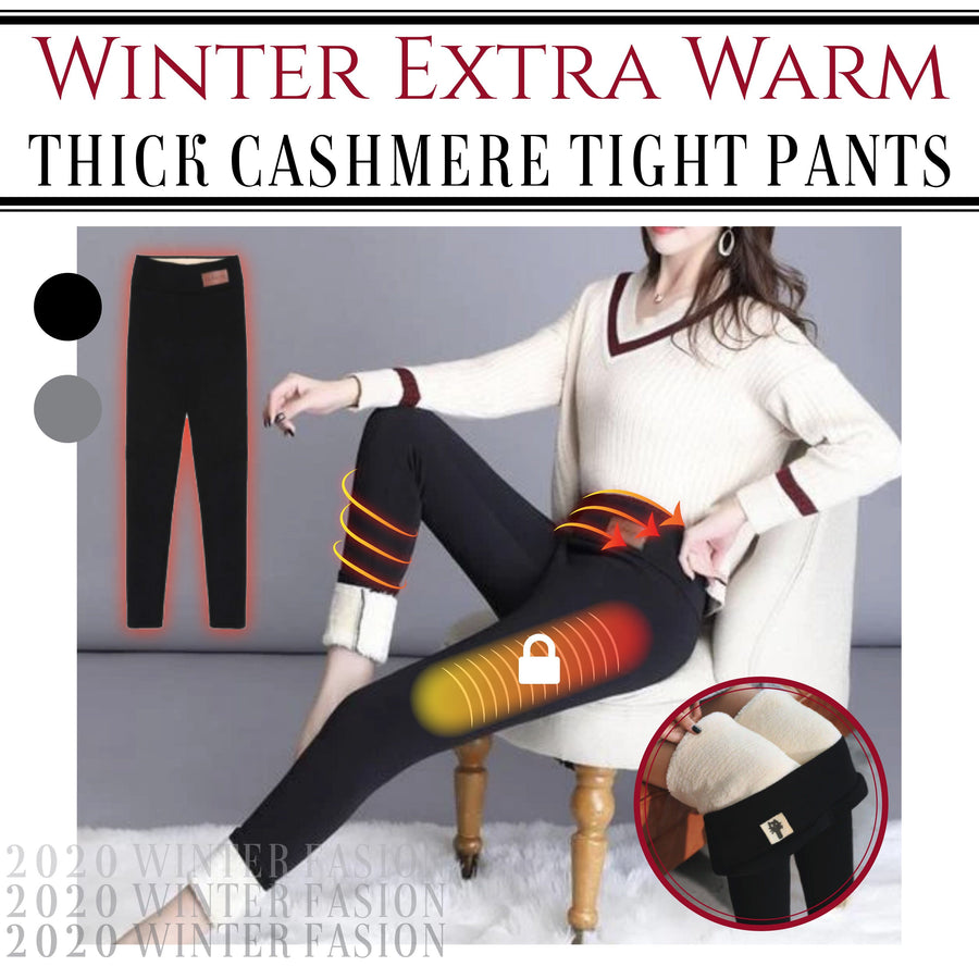 Winter Extra Warm Thick Cashmere Tight Pants